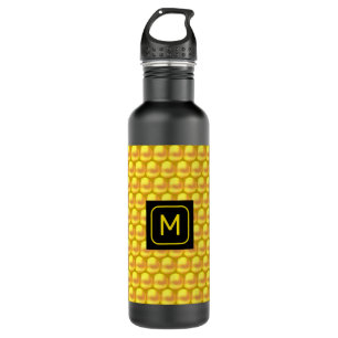 Modern Elegant Gold Dots & Monogram 710 Ml Water Bottle