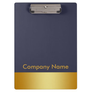Modern Elegant Gold Faux Foil Company Logo Clipboard