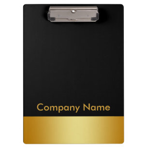 Modern Elegant Gold Faux Foil Company Logo Clipboard