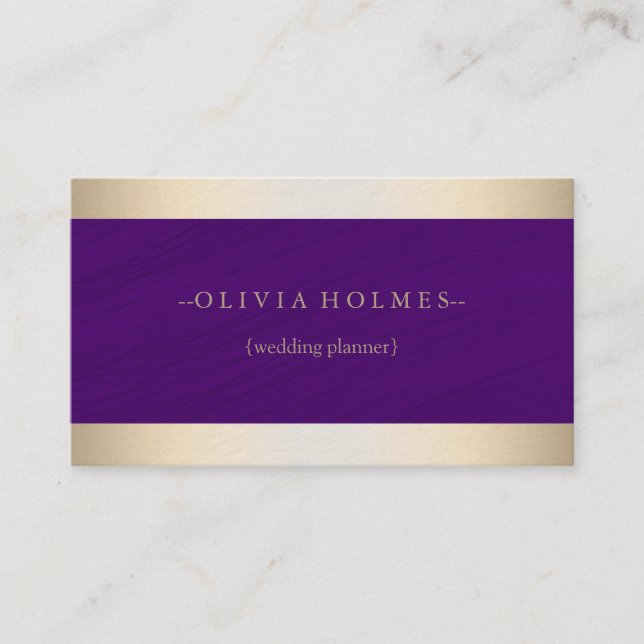 Modern Elegant Gold Foil Metal Professional Busine Business Card (Front)