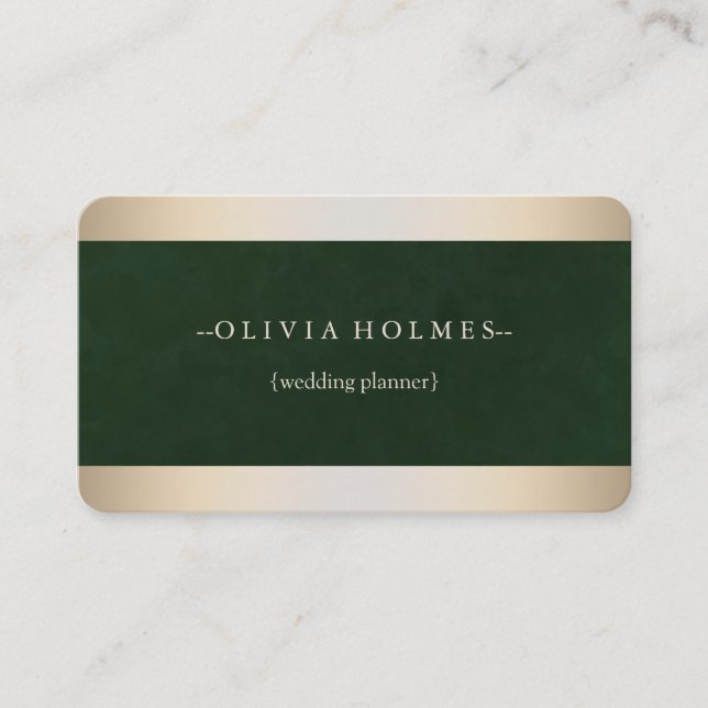 Modern Elegant Gold Foil Metal Professional Business Card (Front)