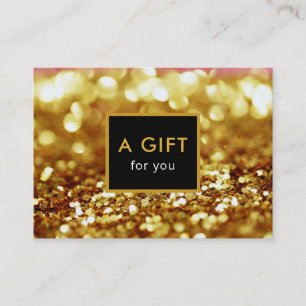 Modern Elegant Gold Glitter Gift Certificate