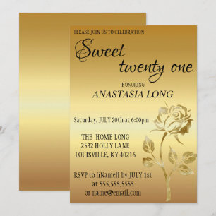 Modern, Elegant Gold Glitter Save The Date
