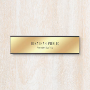 Modern Elegant Gold Look Glamourous Template Trend Door Sign