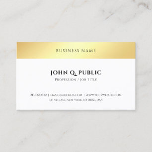 Modern Elegant Gold Look Minimalist Template Business Card