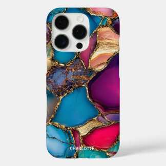 Modern elegant gold marble stone  iPhone 16 pro case