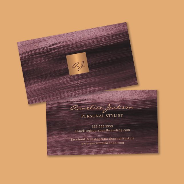 Modern elegant gold monogram business card (Creator Uploaded)