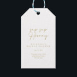 Modern Elegant Gold Sip Sip Hooray Bridal Shower  Gift Tags<br><div class="desc">These modern elegant gold sip sip hooray bridal shower gift tags are perfect for a rustic wedding shower. The simple and elegant design features classic,  gold and fancy script typography.</div>