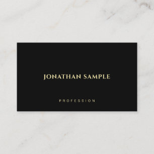 Modern Elegant Gold Text Font Minimalist Template Business Card