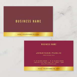 Modern Elegant Gold Text Professional Luxury Business Card
