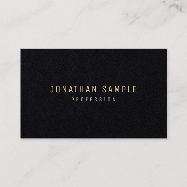 Modern Elegant Gold Text Simple Template Luxurious Business Card (Front)