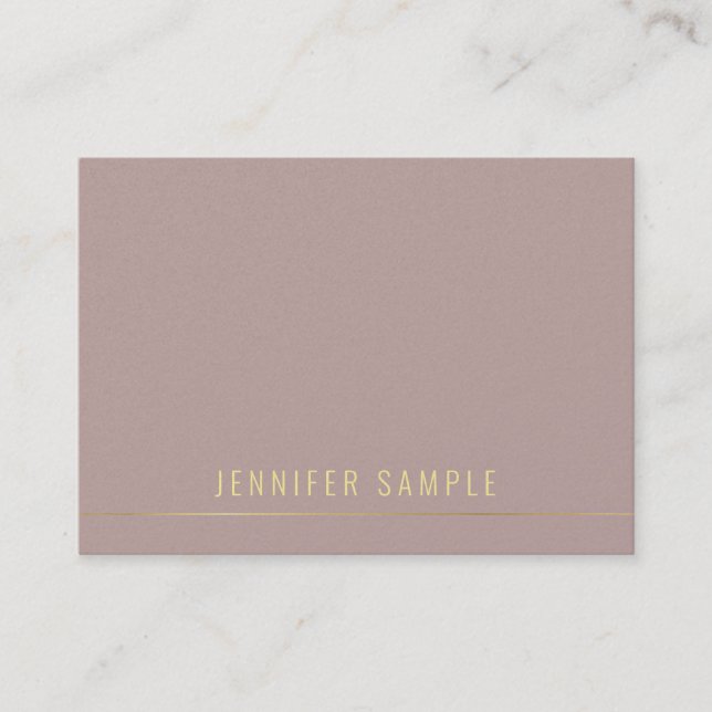 Modern Elegant Gold Text Template Professional Business Card (Front)