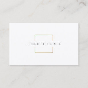 Modern Elegant Gold White Professional Template Business Card