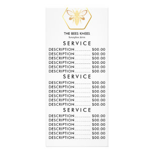 Modern & Elegant Golden Honey Beekeeper Rack Card