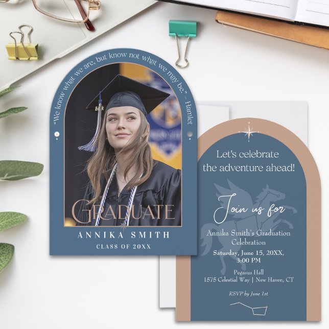 Modern Elegant Graduate Inspirational Adventure Invitation (Creator Uploaded)