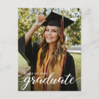 Modern Elegant Graduate Script Custom Photo