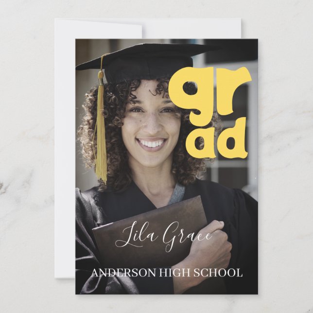 Modern Elegant Graduation Invitation (Front)