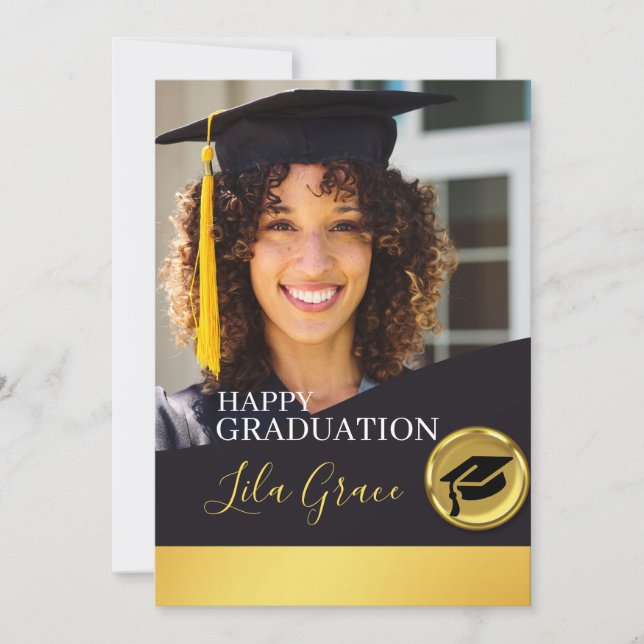 Modern Elegant Graduation Invitation (Front)