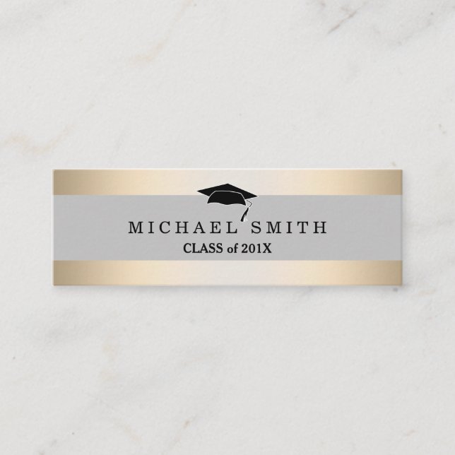 Modern Elegant Graduation Name Card (Front)