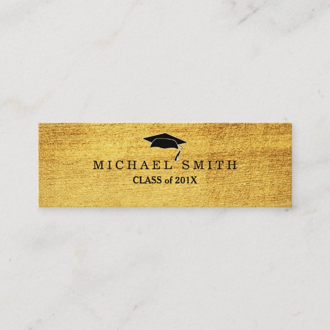 Modern Elegant Graduation Name Card (Front)