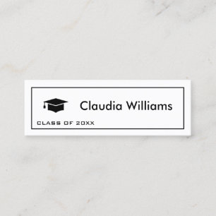 Modern Elegant Graduation Name Card