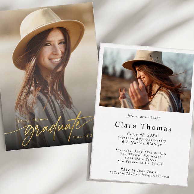 Modern Elegant Graduation Party Photo (Creator Uploaded)