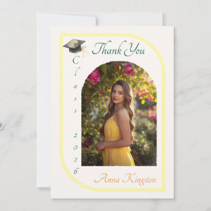 Modern Elegant  Graduation Thank You Card