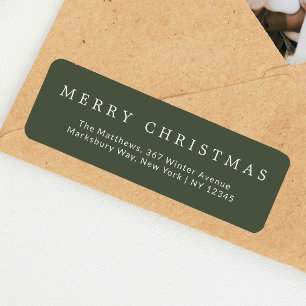 Modern Elegant Green Family Christmas Return