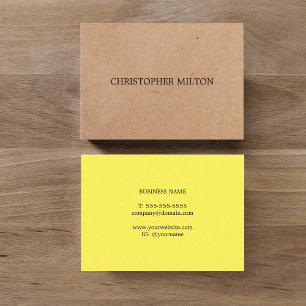 Modern Elegant Green Printed KraftPaper Consultant Business Card