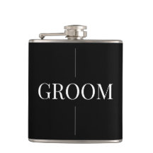 Modern Elegant Groom Flask