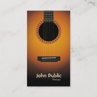 Modern Elegant Guitar Musician Business Card