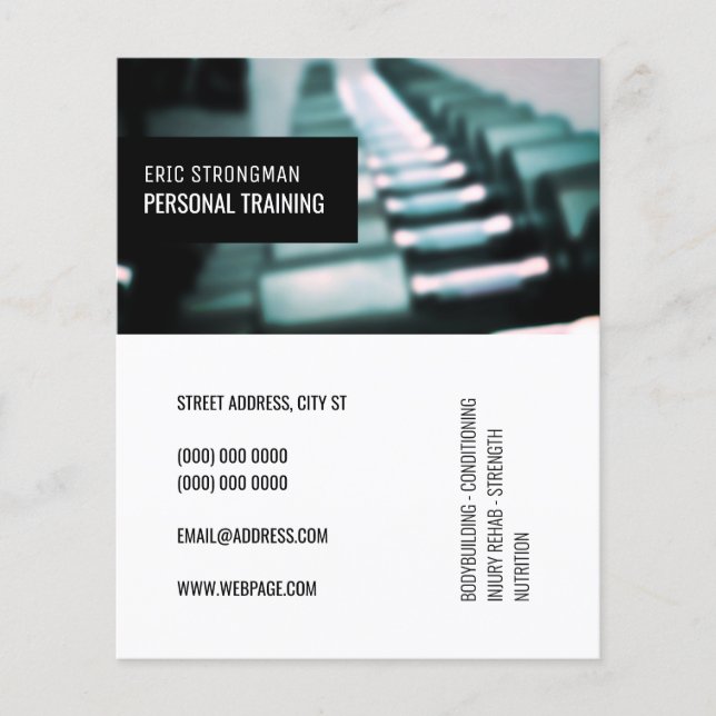 Modern elegant gym inspired cover blue tone flyer (Front)