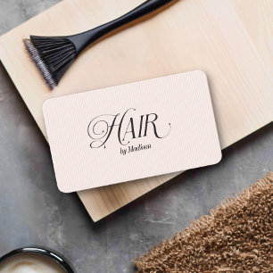 Modern Elegant Hair Stylist Feminine Blush Pink Business Card