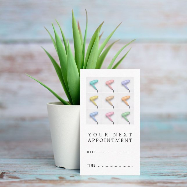 Modern Elegant Hairstylist Appointment Card (Creator Uploaded)