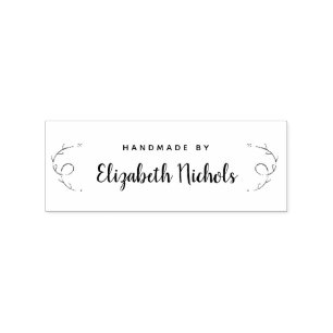 Modern Elegant Handmade By Rubber Stamp