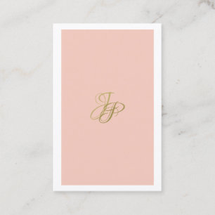 Modern Elegant Handwriting Monogram Template Business Card