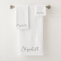 Modern Elegant Handwritten Name Template White