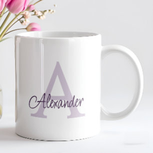 Modern Elegant Handwritten Script Monogram & Name Coffee Mug