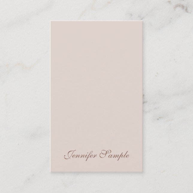 Modern Elegant Handwritten Script Simple Template Business Card (Front)