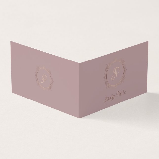 Modern Elegant Handwritten Script Template Luxury Business Card (Outside)