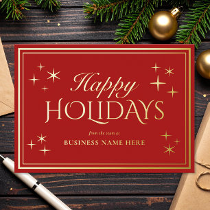 Modern Elegant Happy Holidays Business