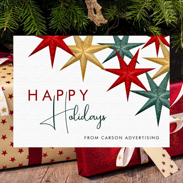 Modern Elegant Happy Holidays Business  Holiday Card (Creator Uploaded)