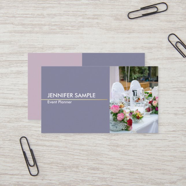 Modern Elegant Harmonic Colours Event Business Card (Front/Back In Situ)