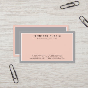 Modern Elegant Harmonic Colours Simple Plain Business Card