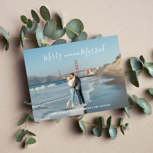 Modern Elegant Holiday Save The Date  Postcard