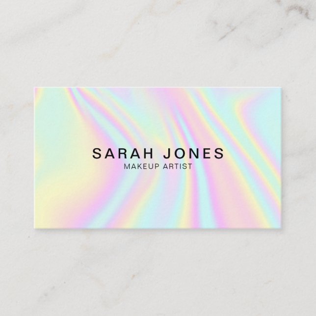 Modern Elegant Holographic Business Card (Front)