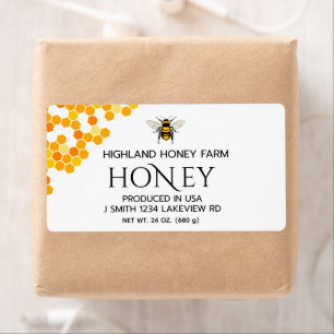 Modern Elegant Honey shipping labels