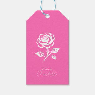 Modern Elegant Hot Pink And Rose Gift Tags
