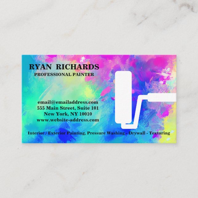 Modern Elegant House Painting Business Card (Front)