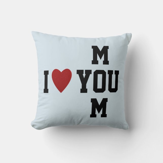 Modern Elegant I Love You Mum Cushion (Front)